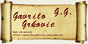 Gavrilo Grković vizit kartica